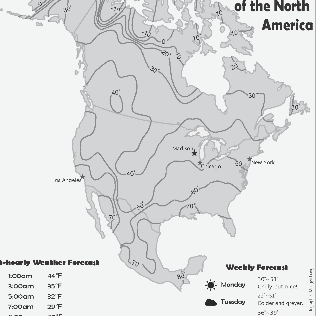 April 1st Weather Map of the North America